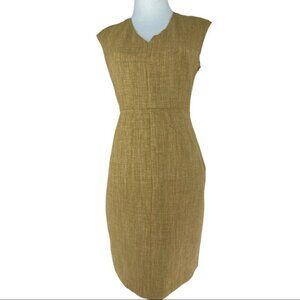 Ellen Tracy Women's NWT Tan Sleeveless Business Career Pencil Dress Size 2/C34